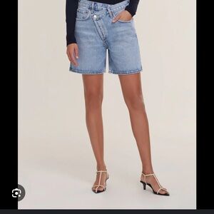 AGOLDE Criss Cross Denim Shorts